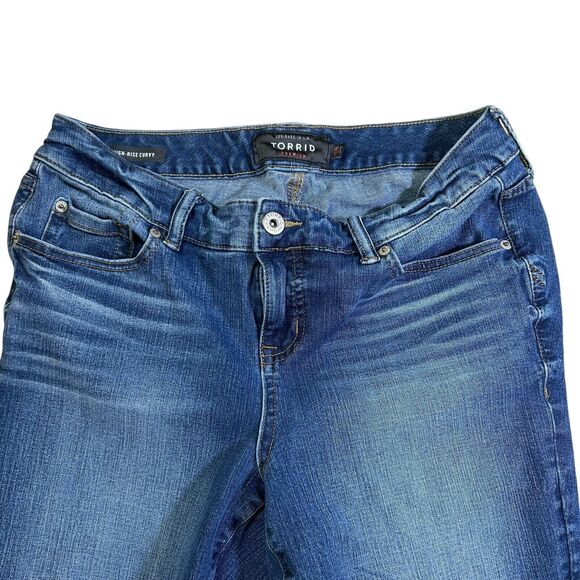 TORRID Jeans Size 12R Blue Curvy Fit High Rise Skinny Leg Stretch Cropped Jean - Picture 4 of 6